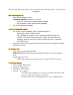 ASU - PSY 101 - Class Notes - Week 2