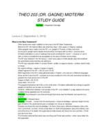 THEO 203 - Study Guide - Midterm