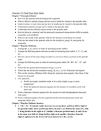 CHEM 121A - Study Guide