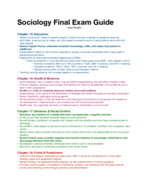 EMU - SOCL 105 - Study Guide - Final