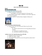 HOA 106 - Class Notes - Week 6