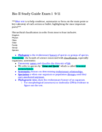 Clemson - BIOL 1040 - Study Guide - Midterm