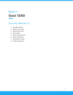 UH - GEOL 1340 - Study Guide - Midterm