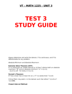 MATH 1225 - Study Guide
