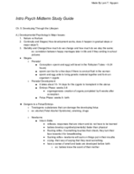 Tulane - PSYC 1000 - Study Guide