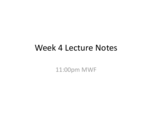 HIST 1302 - Class Notes - Week 5