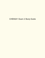 CHEM 241 - Study Guide