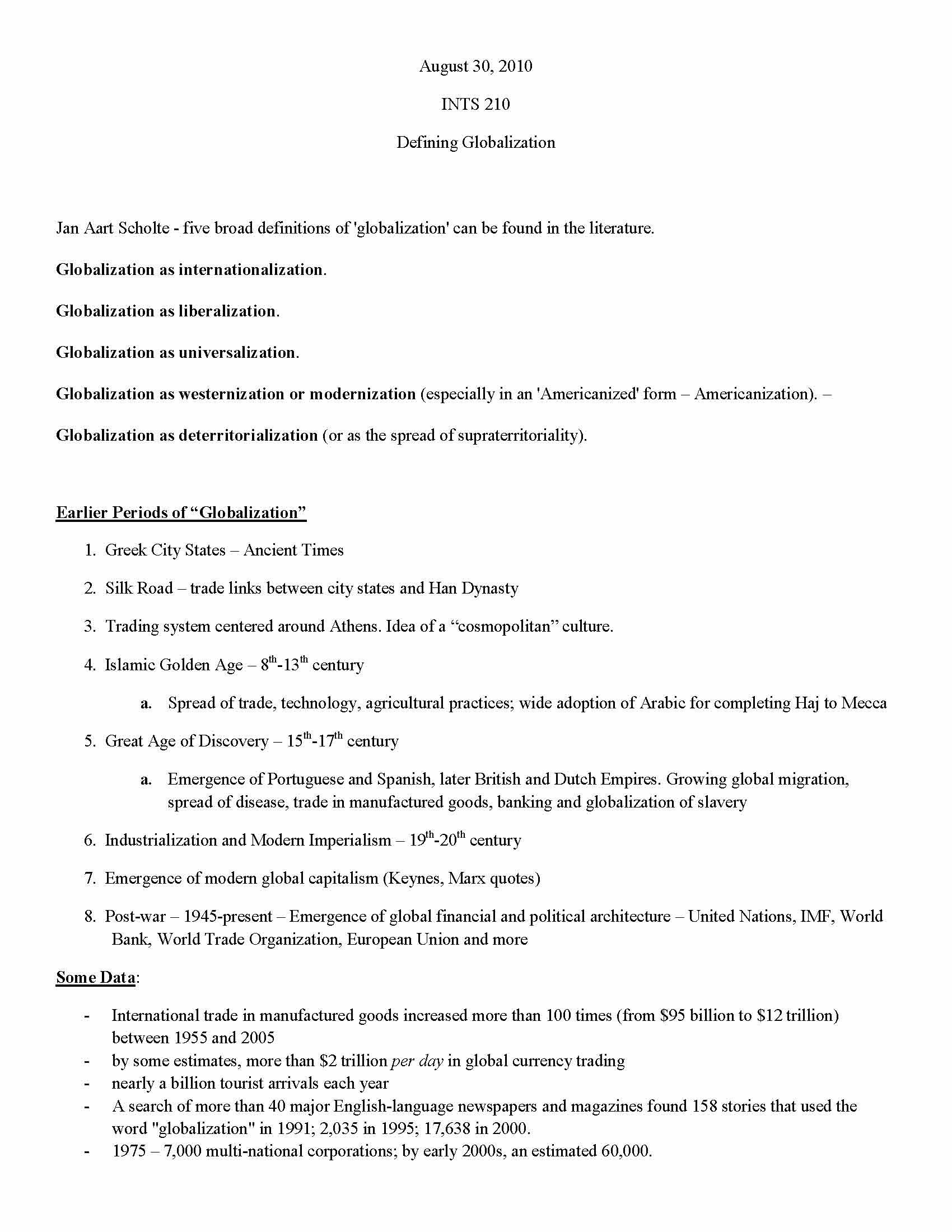 Global Issues in the 20th Century
