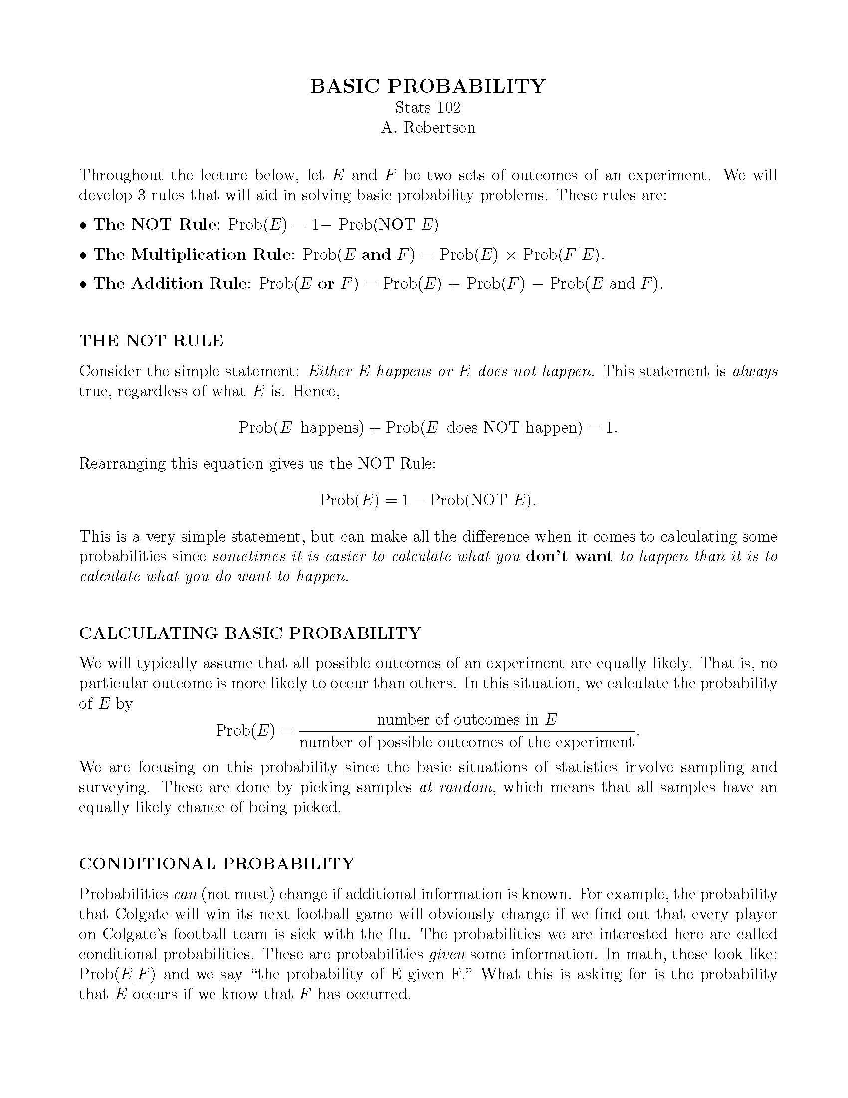 Introduction to Statistics
