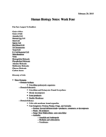 Human Biology Notes: Week Four