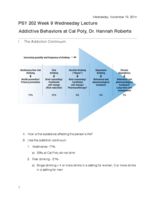 PSY 202 Lecture: Substance Abuse
