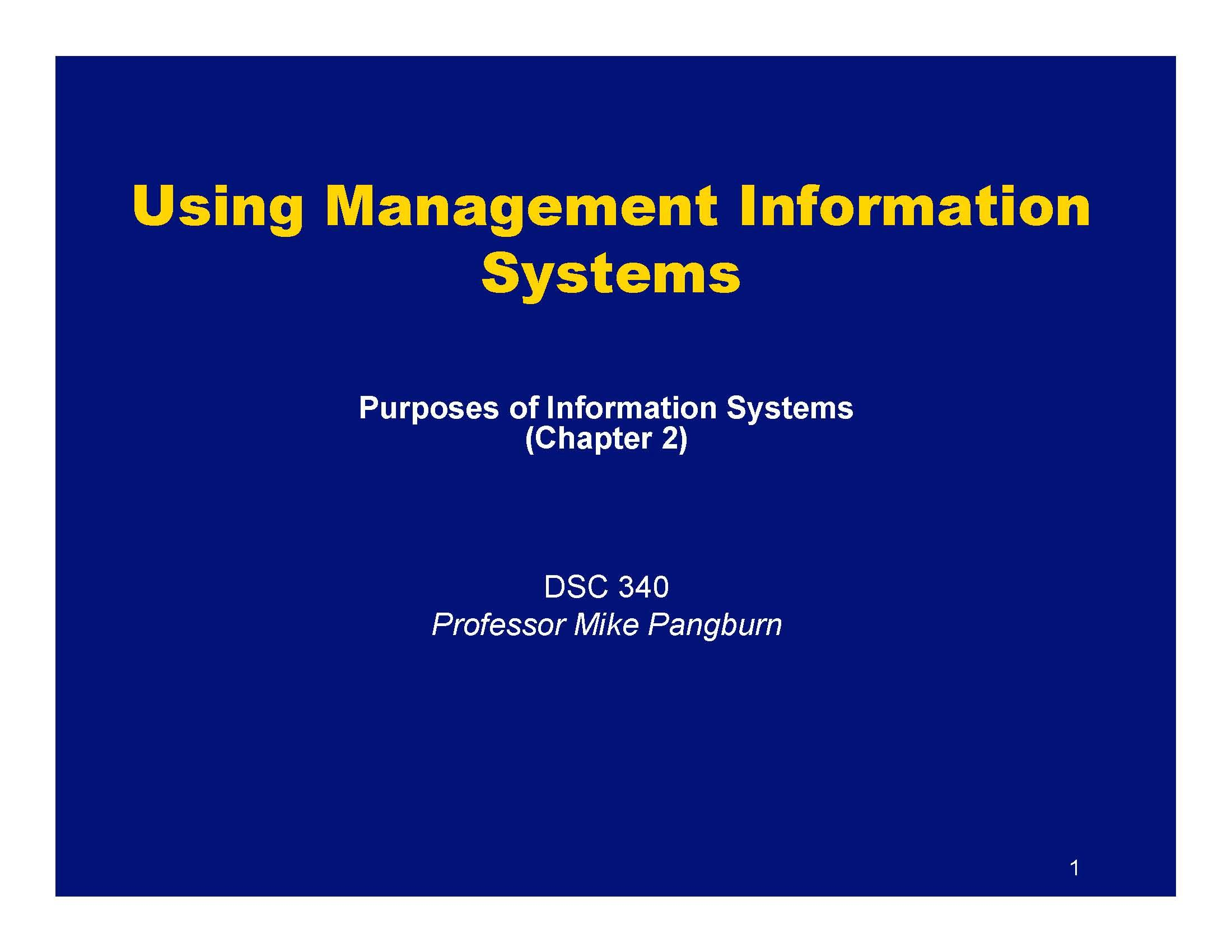 Business Info Systems