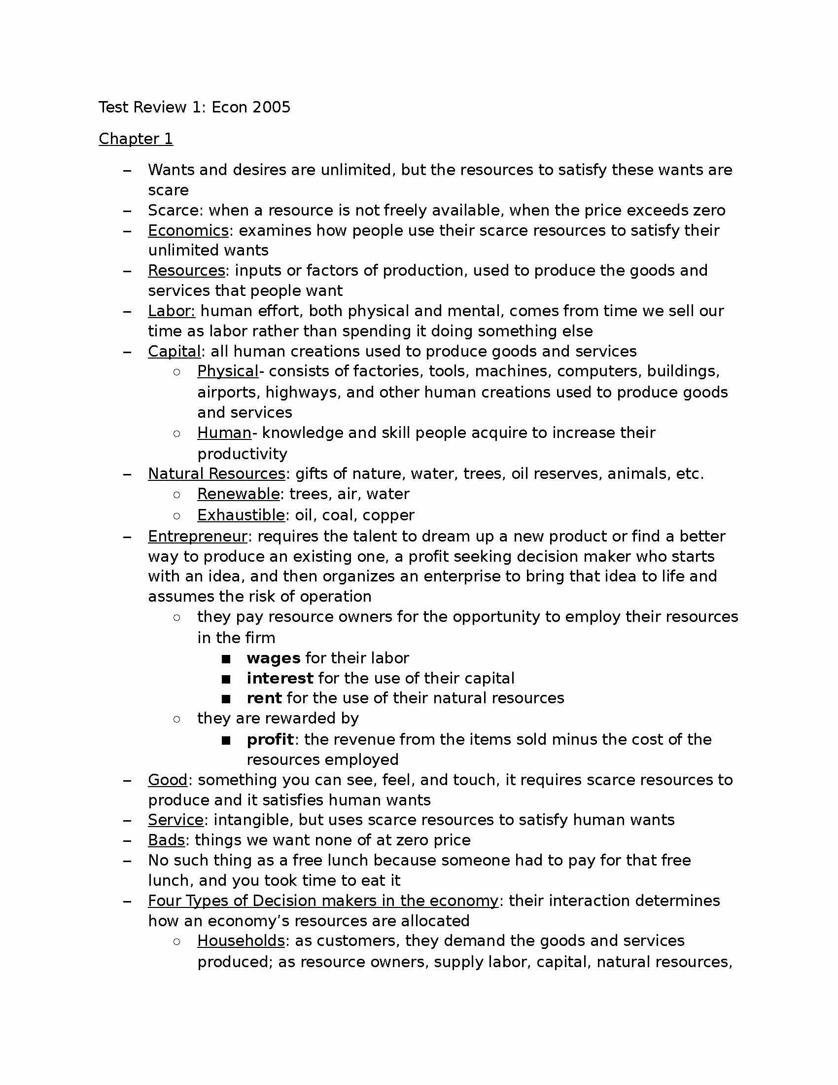 Honors Principles of Macroeconomics