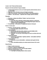 Behavioral Neuro notes from lectures 1 and 2
