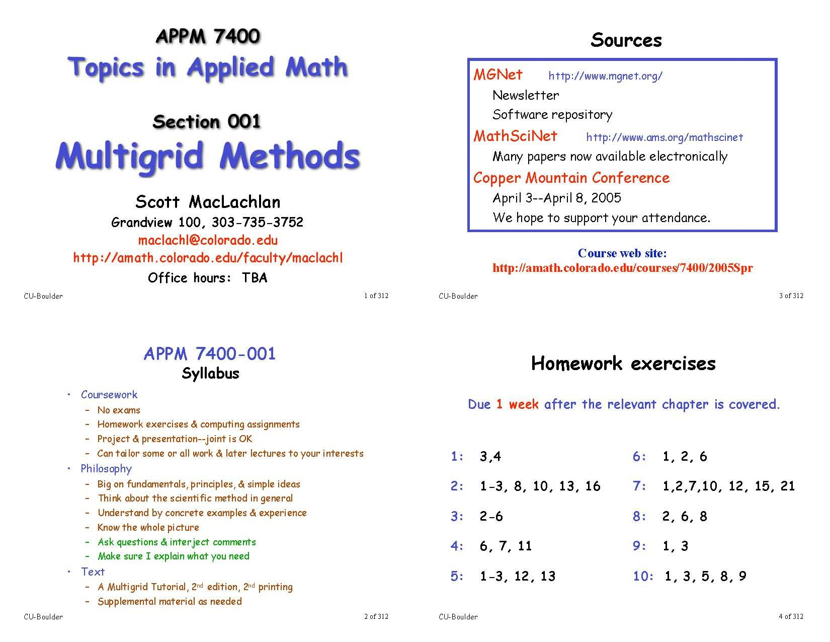 Topics in Applied Mathematics