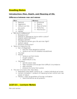 Lecture/Reading Notes