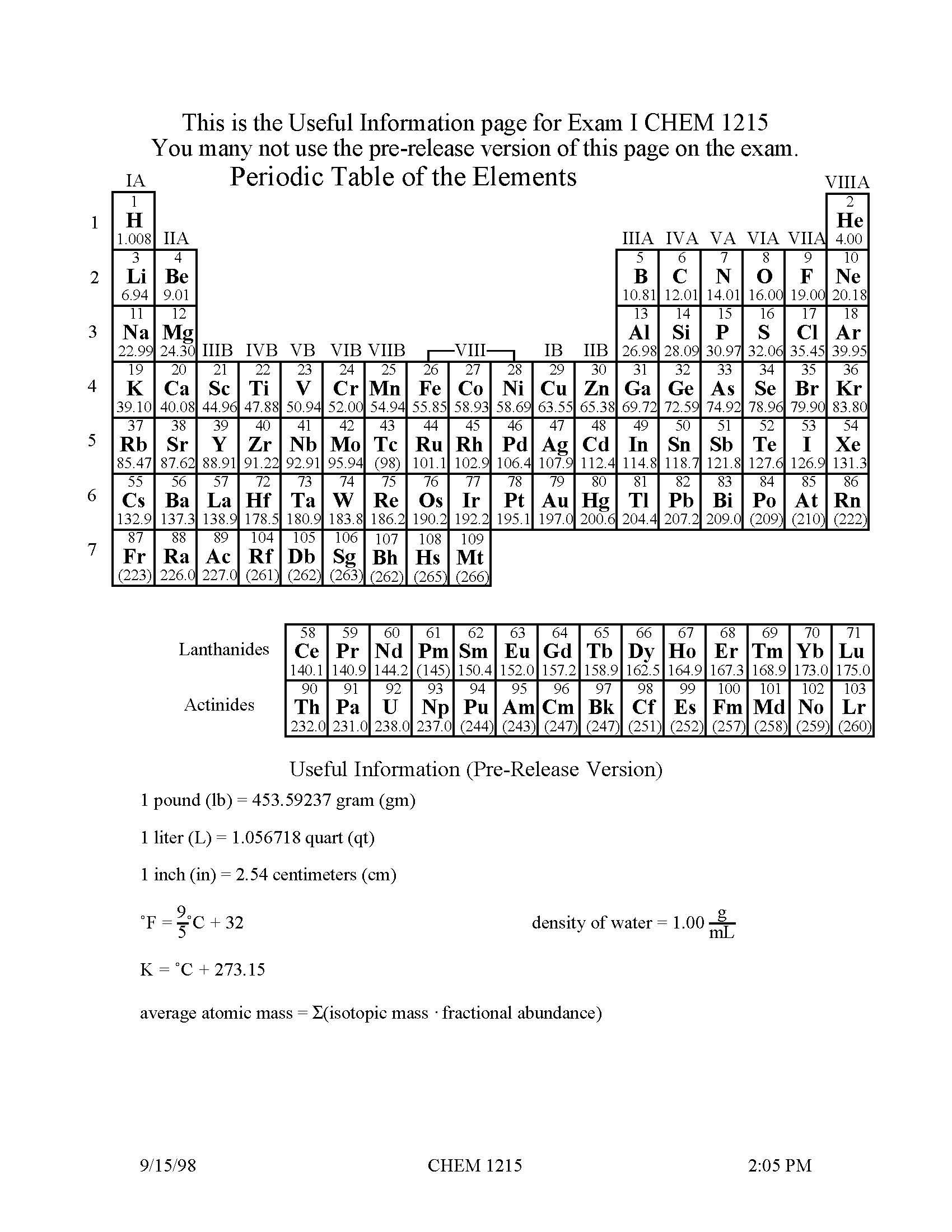 GENERAL CHEMISTRY