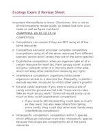 Ecology Exam 2 Study Guide