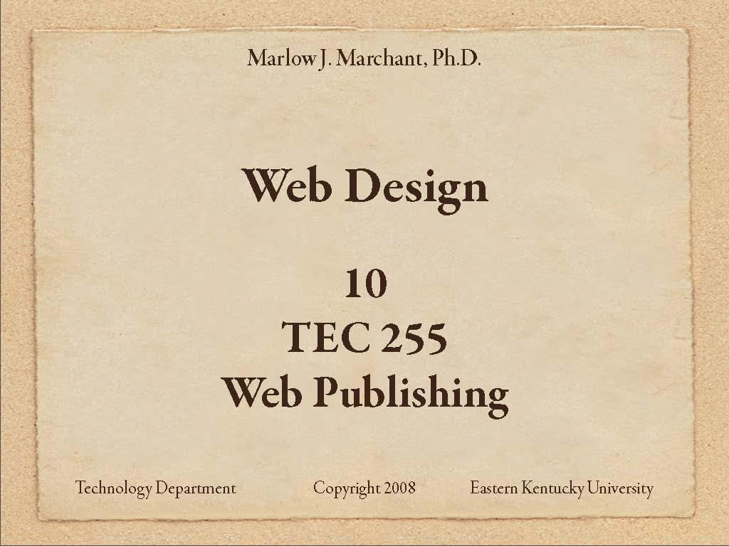 Web Publishing
