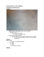 Week One of Notes: 8/24-8/31