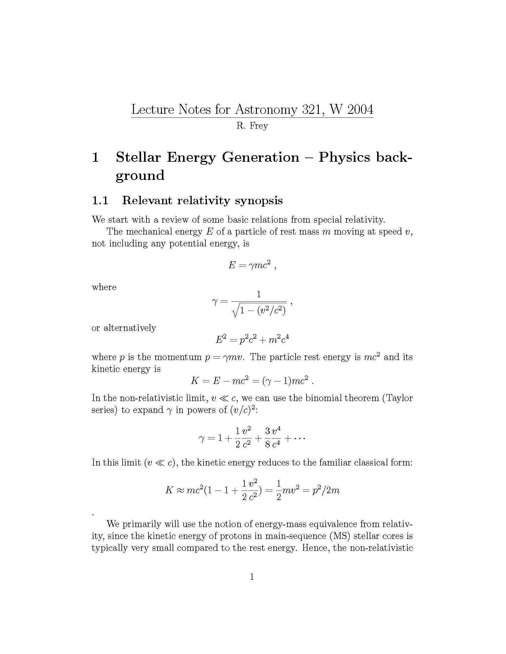Topics Astrophysics