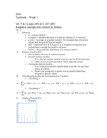 S301 Week 5 Lecture & Textbook Notes