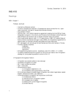 INS 410 STUDY GUIDE 