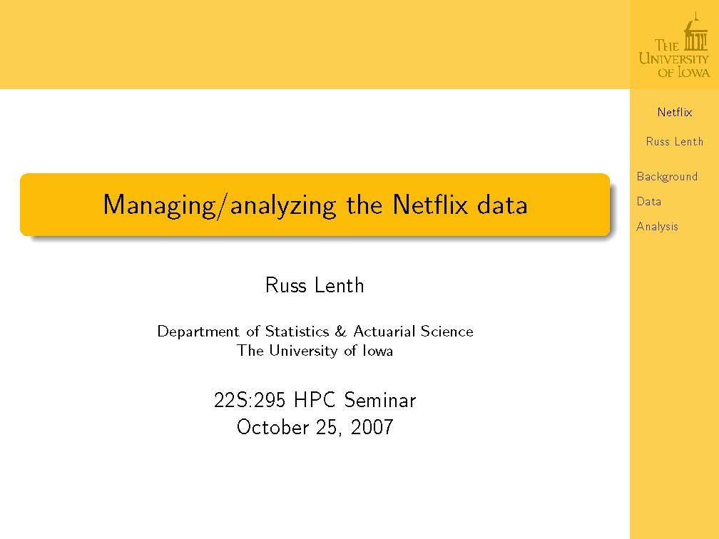 Seminar Applied Statistics