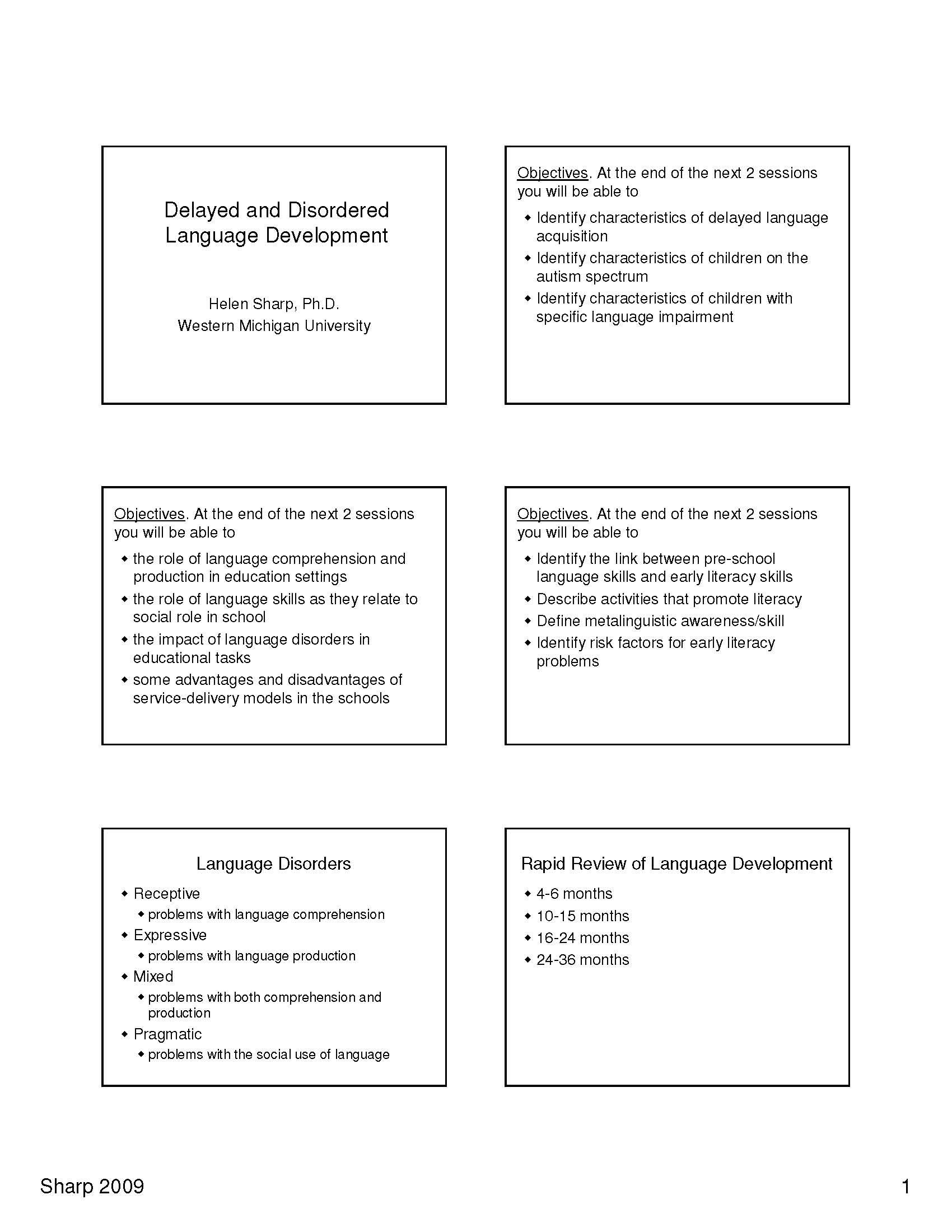 Comm Disorders & Sciences
