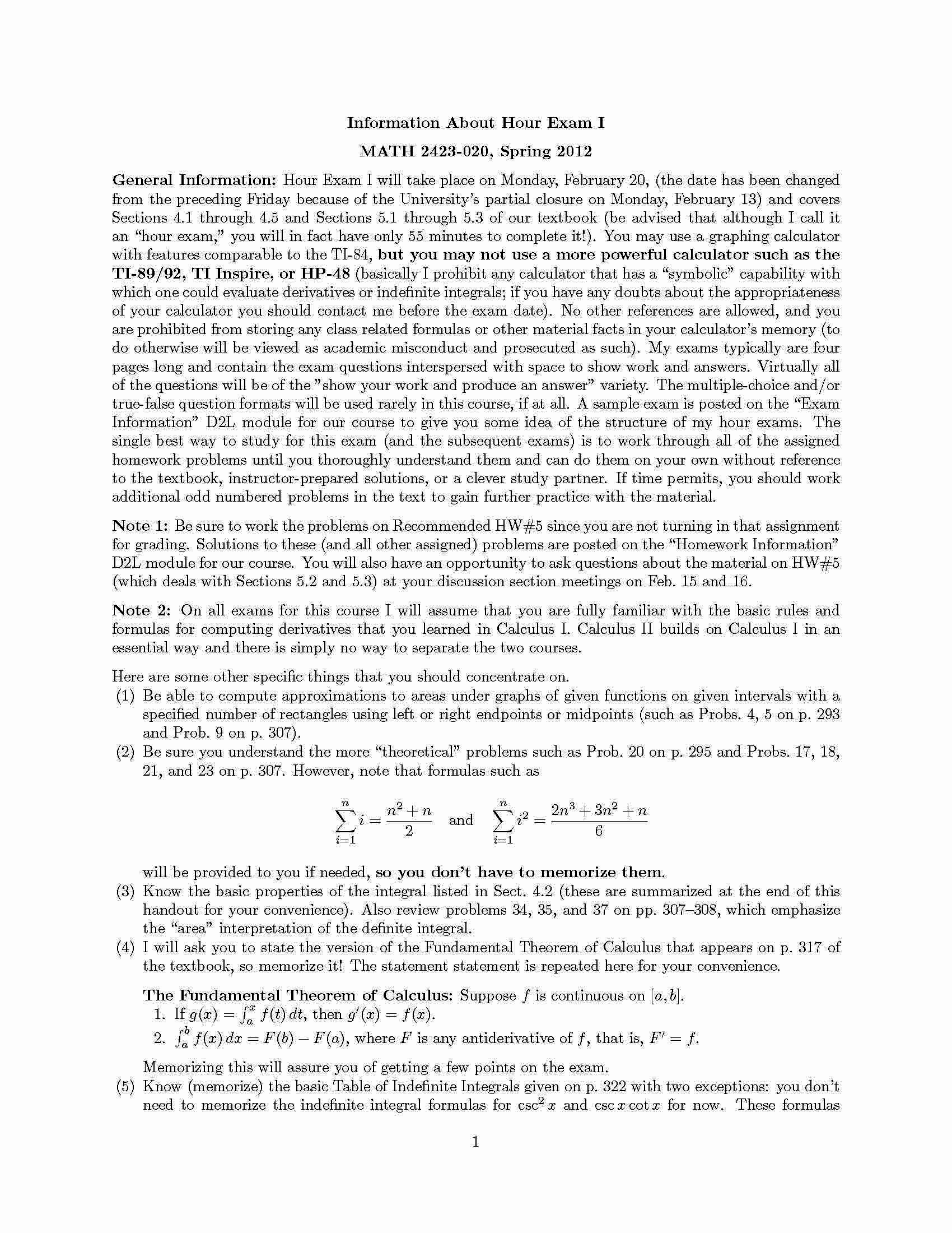 Calc & Analyt Geom II (HONORS)