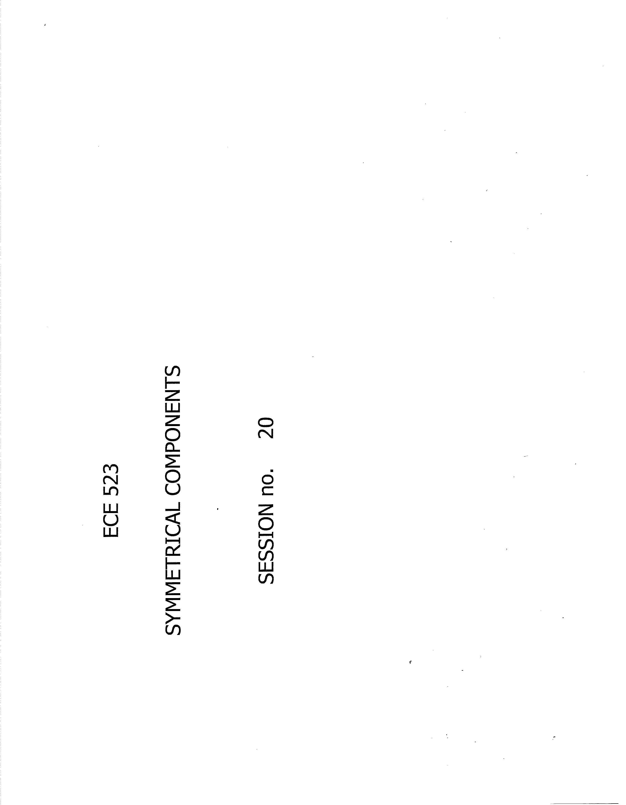 Symmetrical Components