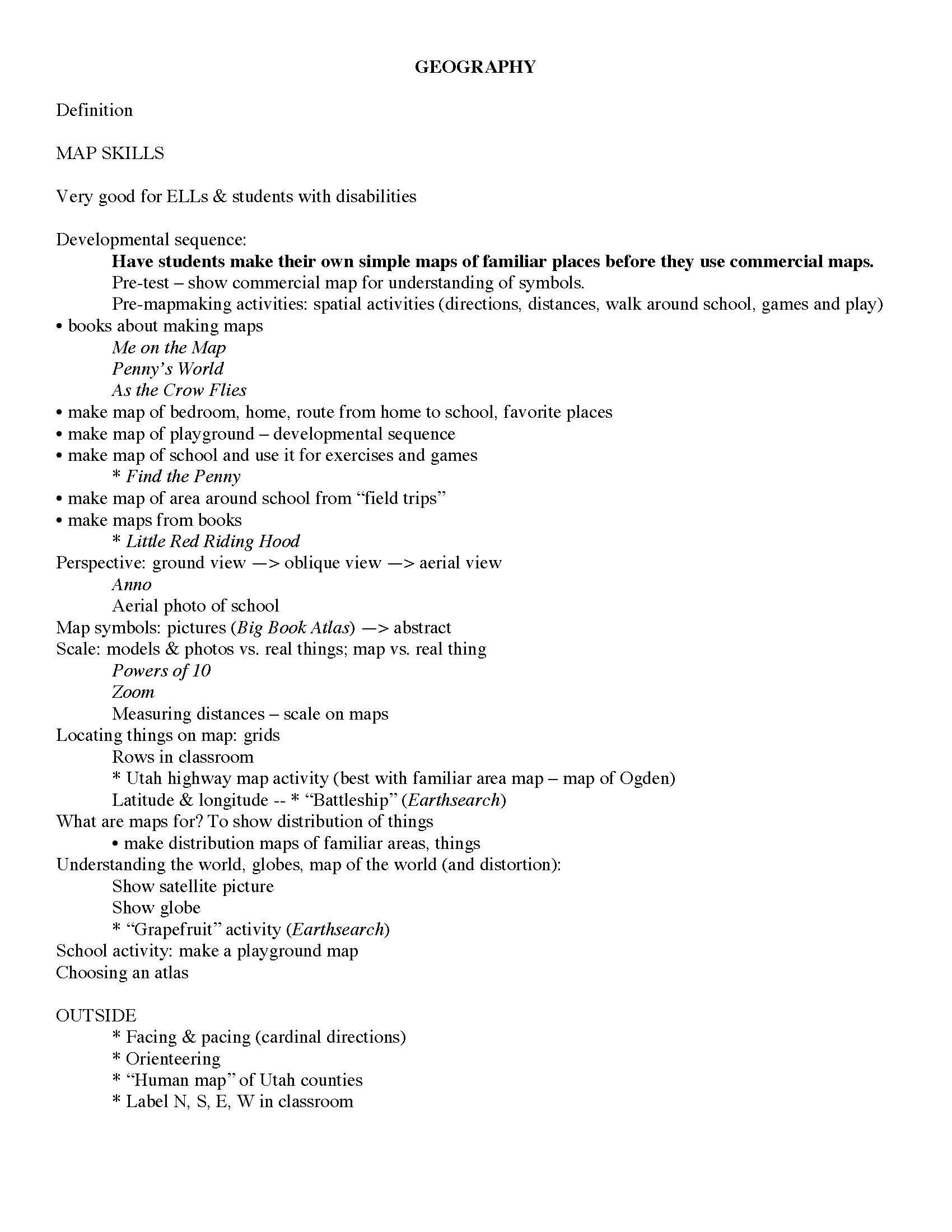 Elem Social Studies Methods A