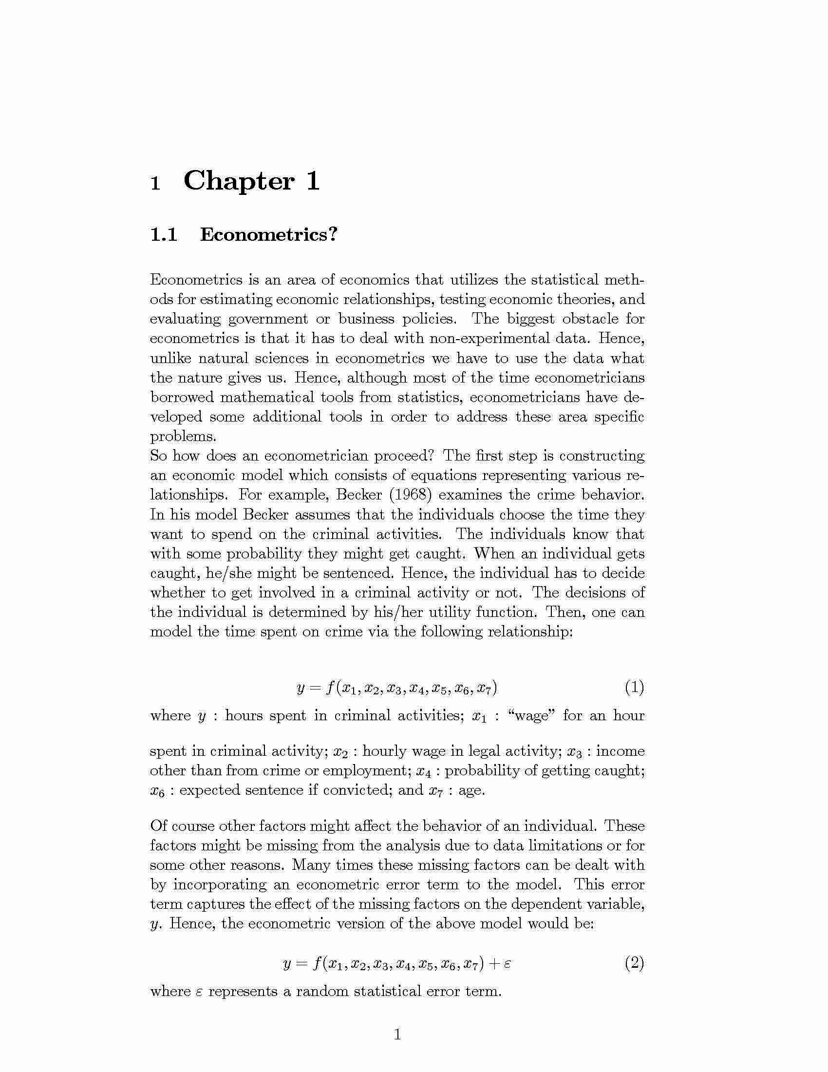 Econometric Analysis