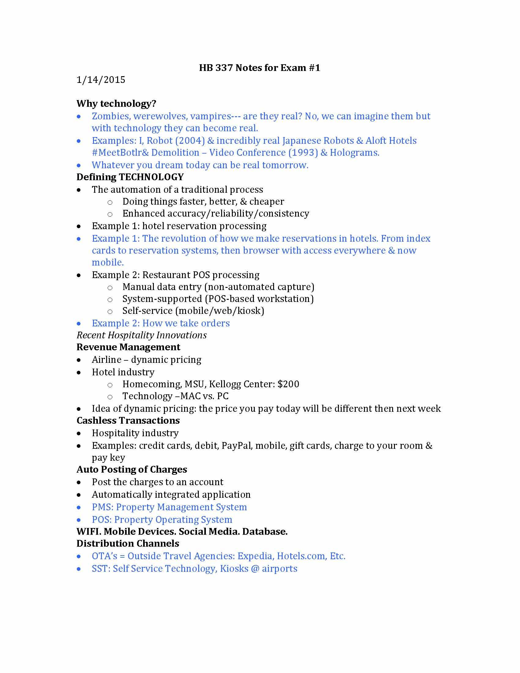 Hospitality Information Sys