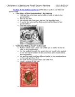 Children's Literature Final Exam Review