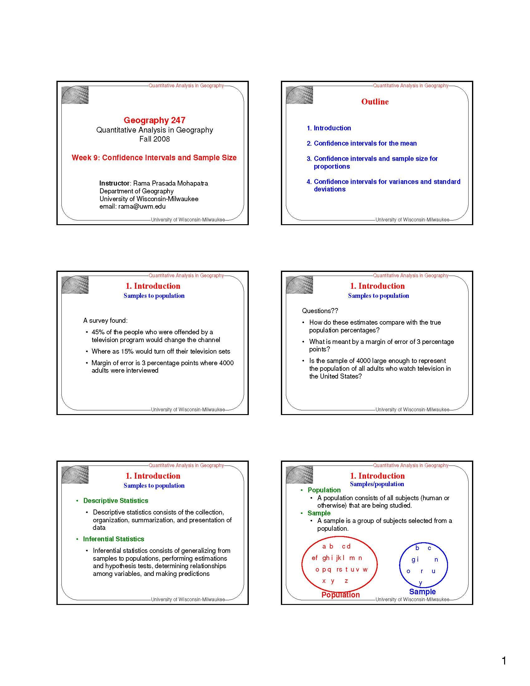 QuantitativeAnalysisin Geography