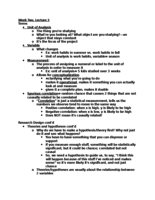 Week Two Notes