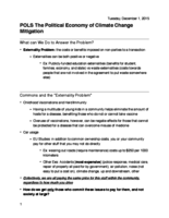 Answering the Climate Problem through Politics