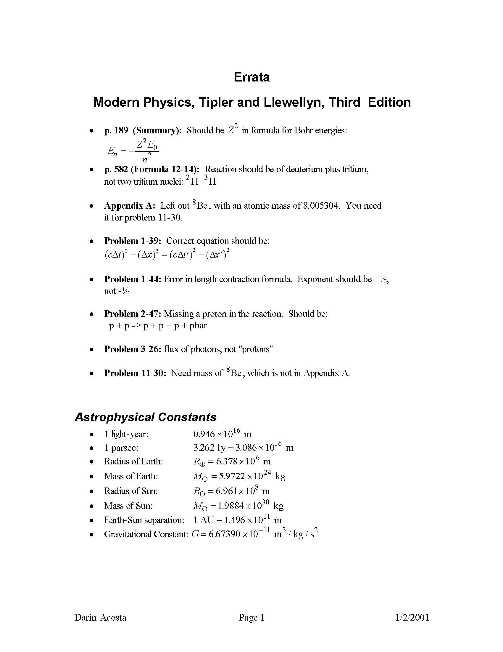 INTRO MODERN PHYSICS