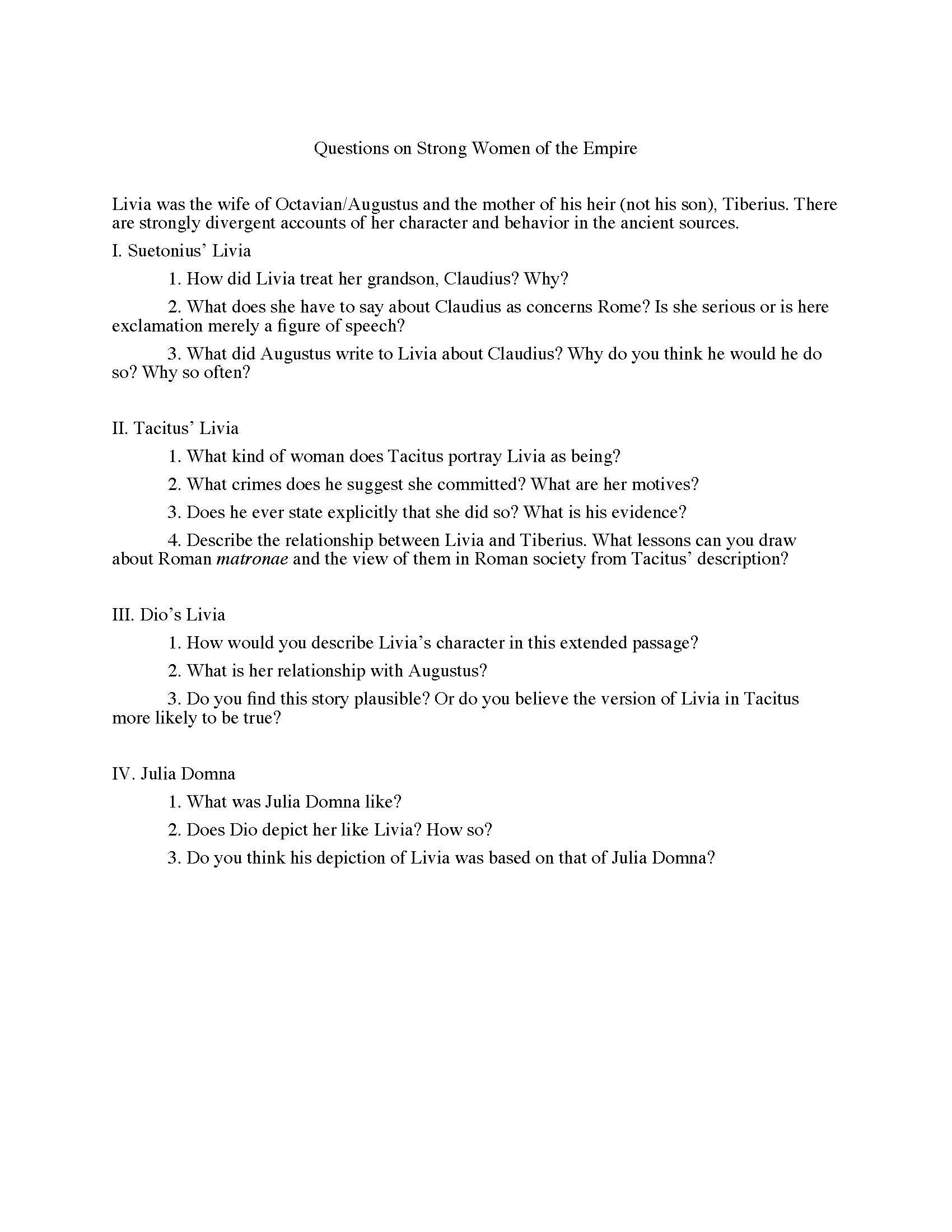 Women in Ancient Greece and Ro