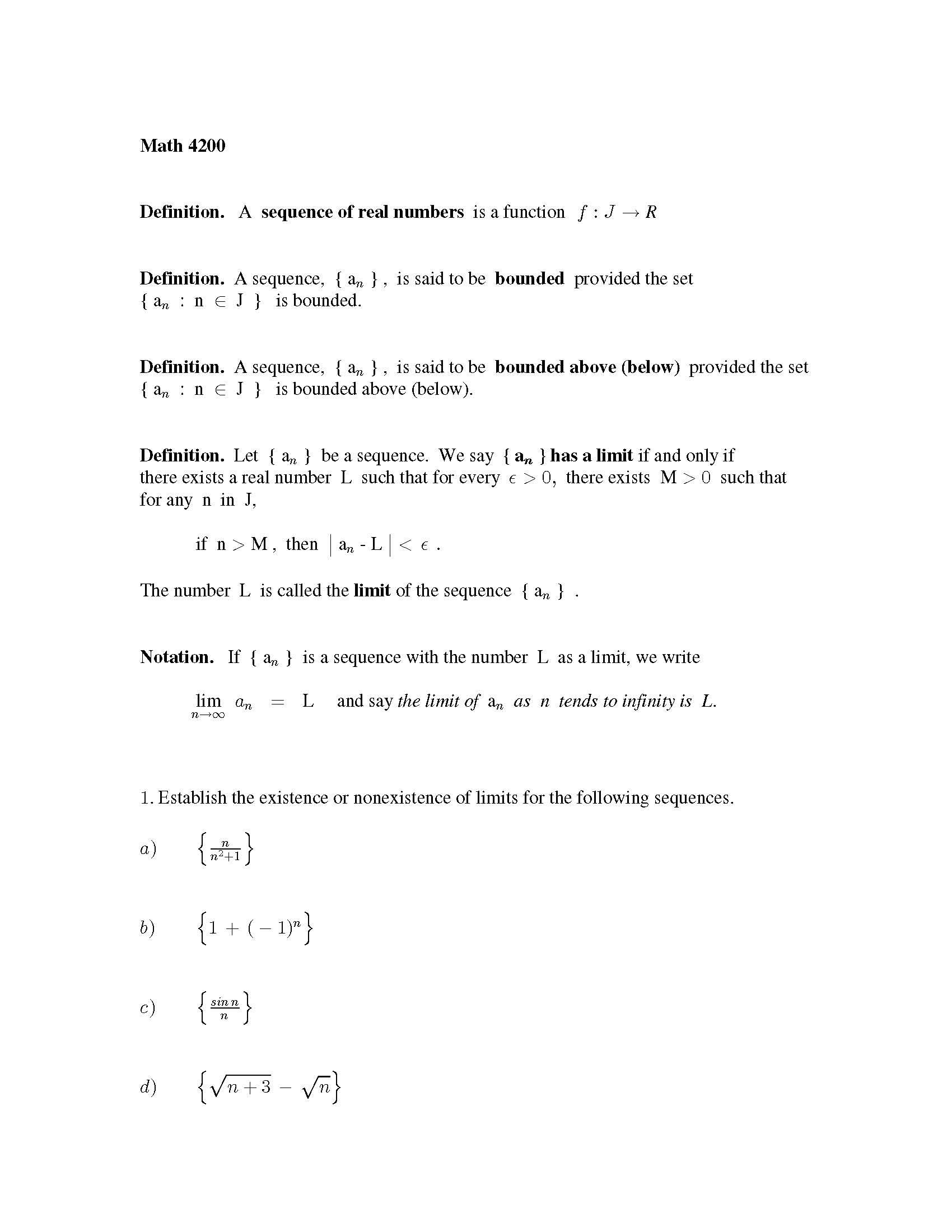 Foundations of Analysis