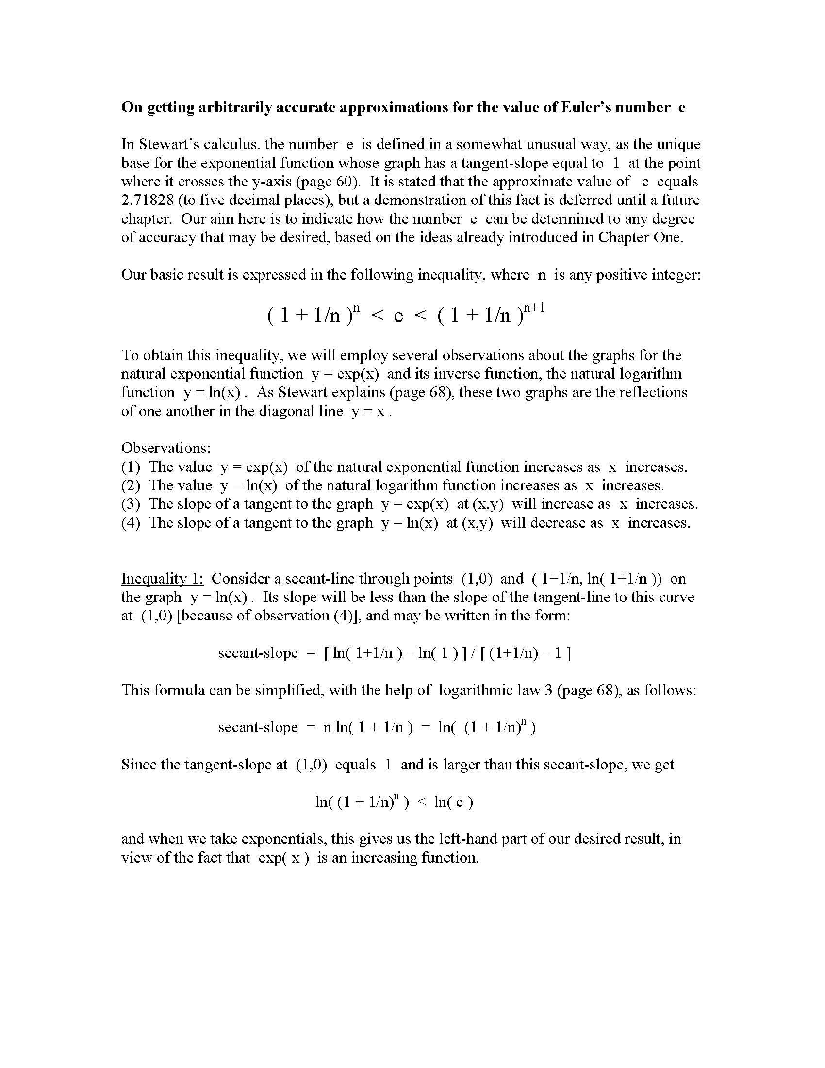 Calculus & Analytic Geom I