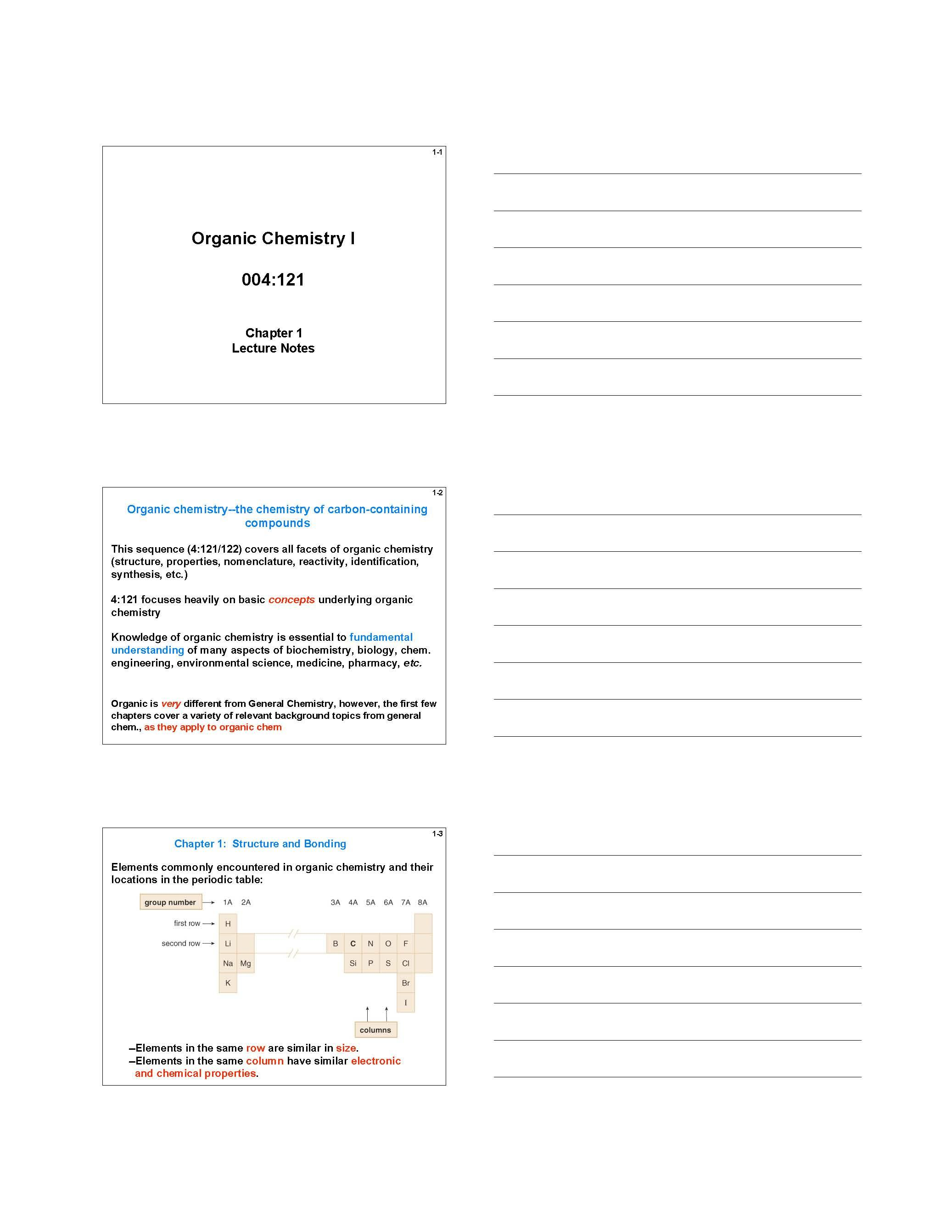Organic Chemistry I