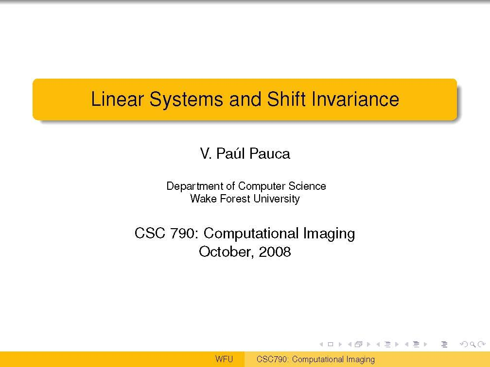 AdvanTopics in CSInverse Problems in Imaging