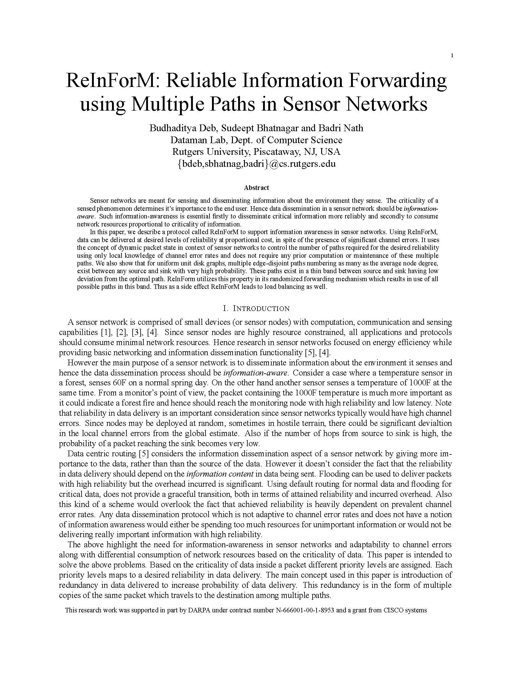 Sensor Networks