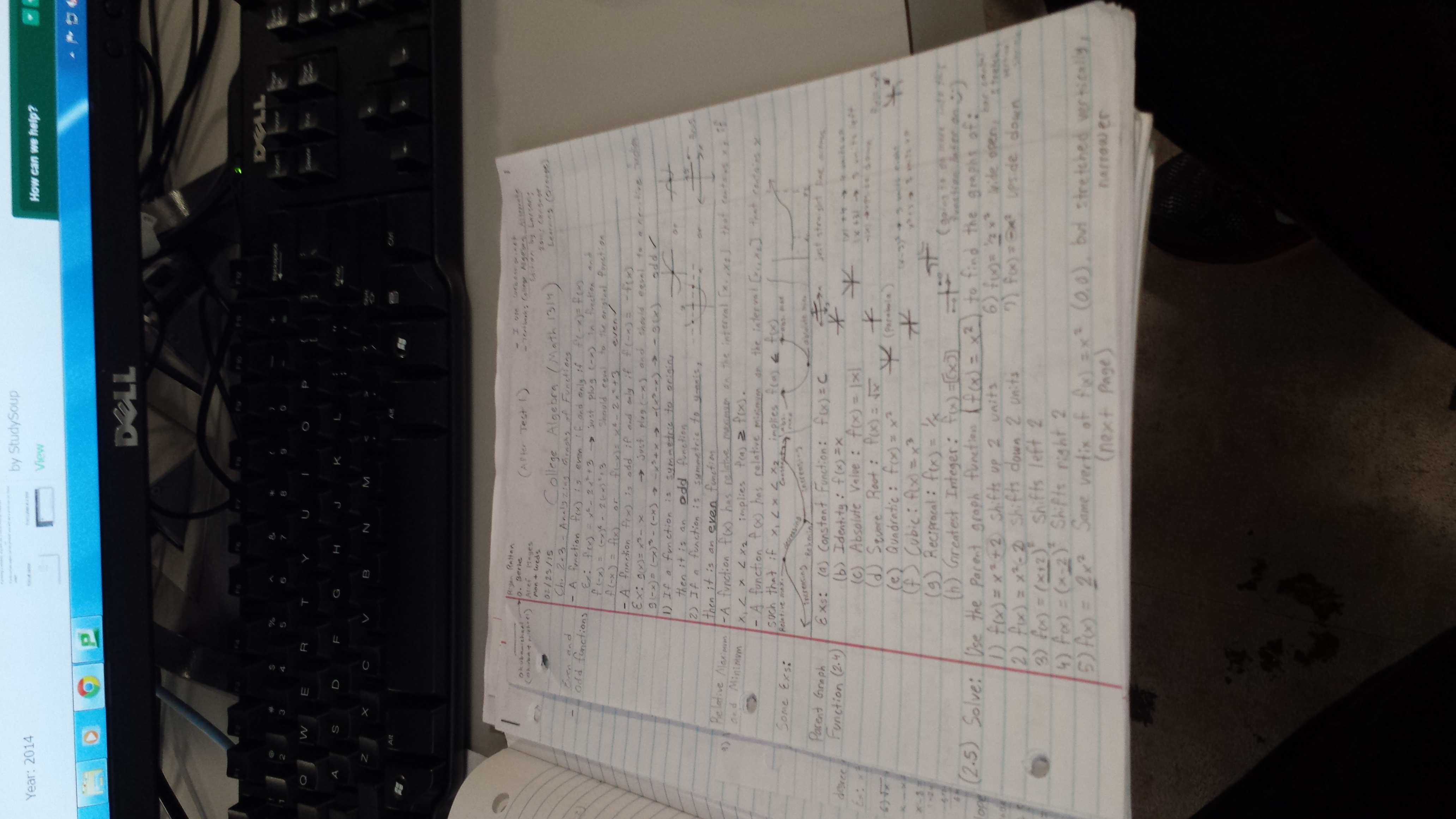 College Algebra Study guide (Cover)