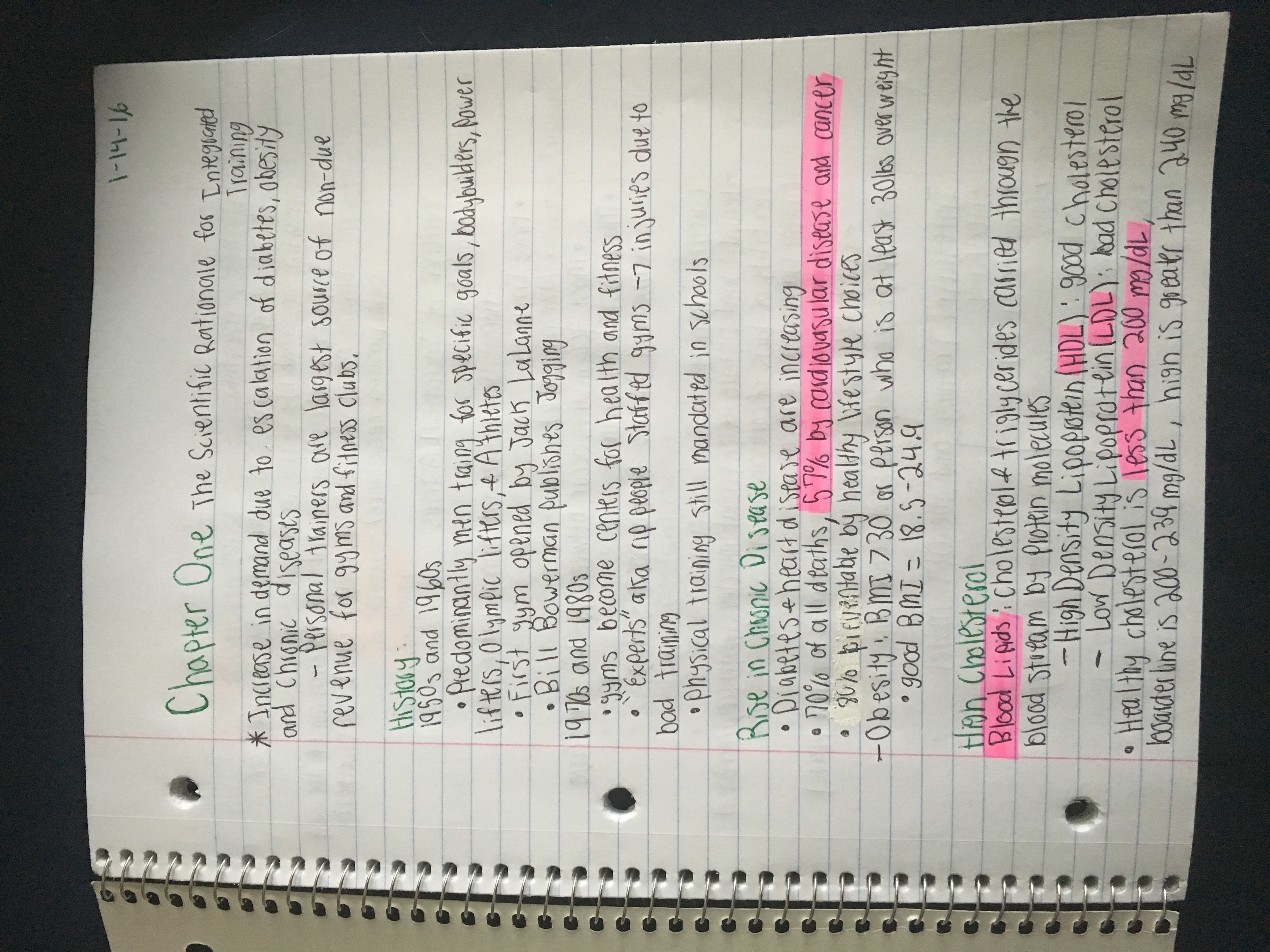 Chapter One Lecture Notes 