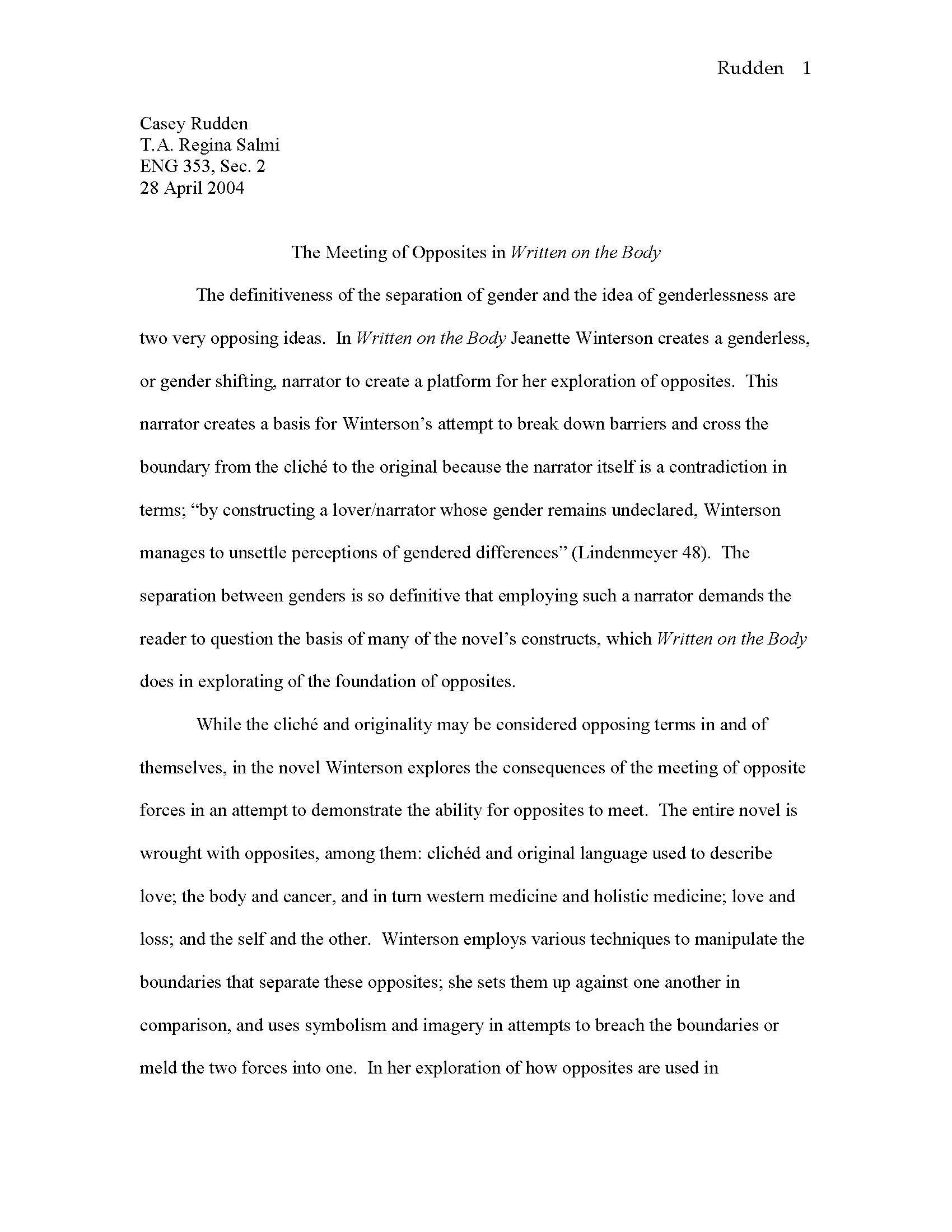 Readings in Women Writers