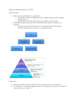 Statistical Methods Notes Week 1 