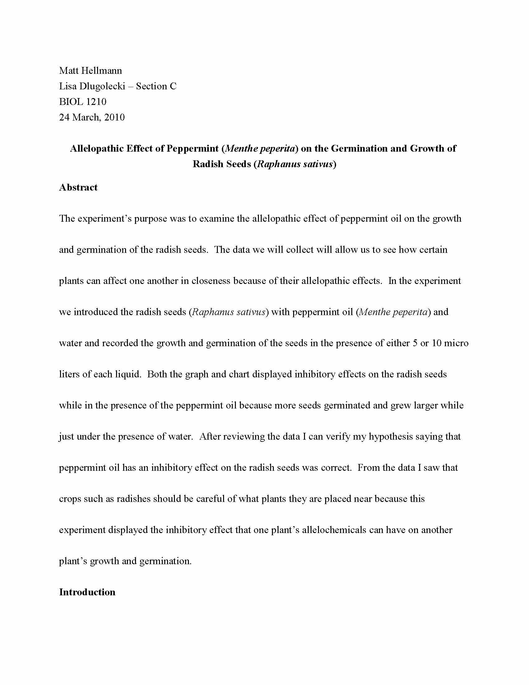 Environmental Biology Lab